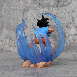 En gros 11.5cm <span class=keywords><strong>Dragon</strong></span> Balls <span class=keywords><strong>Z</strong></span> PVC Dessin Animé Jouet GK Son Goku Anime Figure Modèle Spirale Bataille Scène Ornement Action Mini Figure - Product Image 4