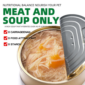 Venta al por mayor de golosinas para gatos, sopa nutricional, 3oz, receta orgánica, comida húmeda para gatos, <span class=keywords><strong>caldo</strong></span> de carne para mascotas enlatada, 85g - Product Image 1