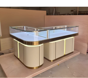 Vetrina Espositiva per Gioielli in Vetro Resistente Personalizzabile con Illuminazione LED, Design Ecologico di Alta Qualità per Negozi di Lusso - Product Image 1