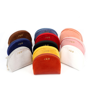Sacchetto cosmetico della mezzaluna del rossetto della <span class=keywords><strong>borsa</strong></span> cosmetica del velluto su ordinazione della fabbrica con il fornitore d'imballaggio del sacchetto cosmetico del sacchetto di trucco di Logo - Product Image 5