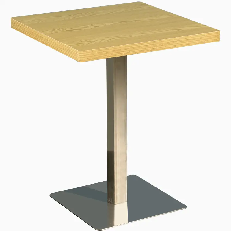 Высококачественный матовый столик из нержавеющей стали с закаленным стеклом для коктейлей, барный столик, журнальный столик, LQ- BT203A
