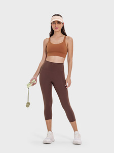 Soutien-gorge de <span class=keywords><strong>sport</strong></span> classique à haute intensité avec conception de dos croisé sexy sous-vêtements de yoga de fitness respirants pour la course à pied exercice de beauté nue - Product Image 4