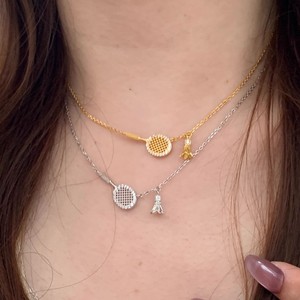 Ensemble de raquettes de <span class=keywords><strong>badminton</strong></span> de luxe pour femmes, écologiques, en cuivre et zircon plaqué or, trois ensembles, diamants brisés, élégants - Product Image 1