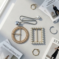 Accessoires de chaussures pour femmes personnalisés : Boutons métalliques, boucles de ceinture réglables, attaches en alliage de zinc pour sangles de maillots de bain