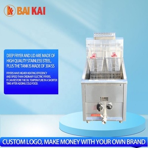 Venta caliente Freidora de mesa Freidora comercial de doble cesta para restaurante - Product Image 3