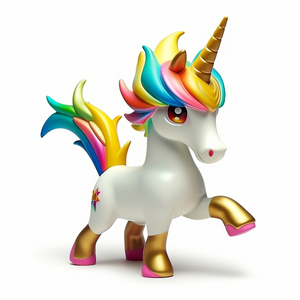 Benutzer definierte Spielzeuge Hobby Pferd Einhorn PVC Kunststoff Weiß Schaukel Kunststoff Pferd Spielzeug - Product Image 2