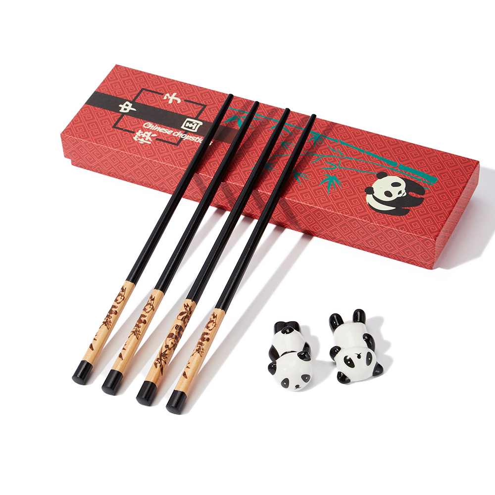 Bacchette Per Bambini A Forma Di Panda - Riutilizzabili, Per Imparare A Mangiare, Gadget Da Cucina Simpatico - 2