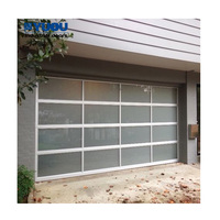 Porte sectionnelle alu 16x8, verre trempé, vue complète, prix, option Plexiglas