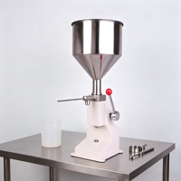 Machine de remplissage verticale semi-automatique pour pâtes, volumétrique en acier inoxydable avec commande à pédale électrique et conception à pince