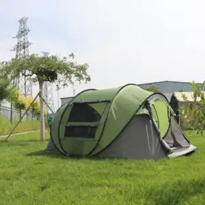 Equipo de senderismo Tienda de campaña Camping 4 personas Familia Tienda impermeable Camping Artículos al aire libre