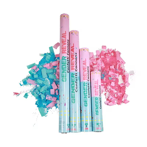 Cannone Sparacoriandoli Ecologico Ignifugo per Feste, Rivelazione del Sesso del Bambino, Baby Shower, Laurea, Natale - Product Image 3