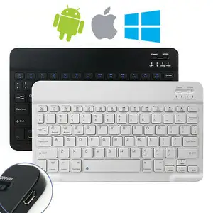 Teclado Qwerty inalámbrico para tableta, Pc/Smart Tv/portátil/teléfono inteligente, personalizado, alemán, francés, árabe, tailandés, inglés y ruso