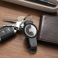 Étui compact en aluminium anti-perte pour clés, porte-clés de voiture personnalisé tendance avec logo pour Apple AirTag, cadeau promotionnel