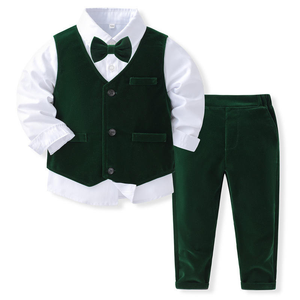 Vestito di moda ragazzo vestito formale per bambini 10 anni stile occidentale ragazzo vestito da festa pantaloni a maniche lunghe - Product Image 1