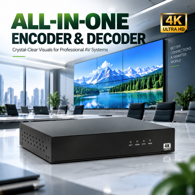 KVM Encoder Decoder All in One 4K30Hz HDMI Visual KVM Collaboration Distributed Serverless RS232 IR Central Control