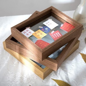 Ke3c <b>Photo</b> <b>Frame</b> 6 7 Inch <b>Double</b> Sided Glass Display Stand For Plant Specimen Rectangle Shape Embossed Printing Diy - Product Image 4