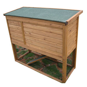 <span class=keywords><strong>Clapier</strong></span> à lapins en bois naturel <span class=keywords><strong>Clapier</strong></span> à lapins en bois pour petits animaux avec portes verrouillables et rampe - Product Image 3