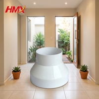 Adaptateur de tuyau rond ABS 100 mm à 110 mm Réducteur flexible pour système de ventilation Tuyau de ventilation Conduit de ventilation
