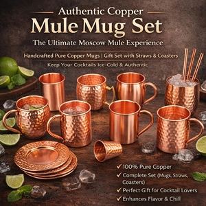 Energinox Vente en gros de mugs à Moscow Mule martelés faits à la main pour <span class=keywords><strong>cocktails</strong></span> - Product Image 1