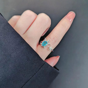 <span class=keywords><strong>Anillo</strong></span> Abierto KABA Jewelry con Circonita, Zafiro y Diseño <span class=keywords><strong>de</strong></span> <span class=keywords><strong>Tortuga</strong></span> Marina y Estrella <span class=keywords><strong>de</strong></span> Mar - Product Image 2