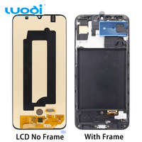 LCD Touch Digitizer untuk Samsung Galaxy A30s A307 dengan Bingkai Baru Asli OLED LCD Perakitan Pengganti Layar Ponsel Pantalla