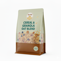 Sachet d'emballage personnalisé imprimé pour aliments secs (500g, 1kg), flocons d'avoine Ceres, granola – Pochette en plastique à fond plat avec fenêtre