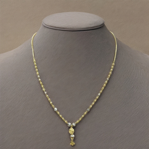 Cadena de cuentas doradas Dokiyu con colgante de dos tonos, joyería elegante tradicional para uso diario para mujeres - Product Image 3