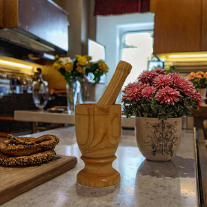 Mortero y Pilón de Madera al por Mayor para Cocina, Utensilio para Especias, Vajilla Decorativa, Tamaño Personalizado, Apto para Horno - Product Image 3