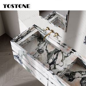 حوض حمام رخامي معلق على الحائط من توس تون <span class=keywords><strong>2026</strong></span> سبرينجز بتصميم كالاكاتا البرتغالي الوردي للديكور الداخلي الحديث للمنازل والفلل - Product Image 4