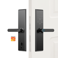 Prix usine TUYA WIFI Serrure électronique d'empreintes digitales Déverrouillage à distance Carte numérique Clé Cerradura Intelligente Ttlock Serrure de porte intelligente