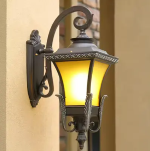 Zeal Lighting 50W Lámpara de pared LED impermeable Estilo retro europeo Elegante accesorio de acero inoxidable para jardín Patio Luz solar - Product Image 6