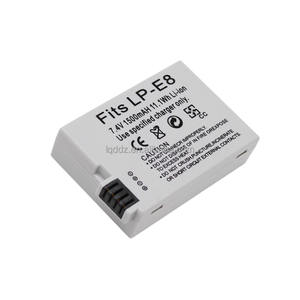 แบตเตอรี่ LP-E8 สำหรับกล้อง <span class=keywords><strong>Canon</strong></span> <span class=keywords><strong>EOS</strong></span> 550D 600D 650D 700D <span class=keywords><strong>Kiss</strong></span> <span class=keywords><strong>X4</strong></span> X5 X6i แบตเตอรี่สำรองสำหรับกล้องดิจิตอล อุปกรณ์เสริม ความจุ 1500mah - Product Image 4