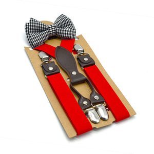Juego de <span class=keywords><strong>pajarita</strong></span> estampada <span class=keywords><strong>y</strong></span> <span class=keywords><strong>tirantes</strong></span> de 4 clips de color sólido para niños <span class=keywords><strong>y</strong></span> niñas con alta calidad - Product Image 3