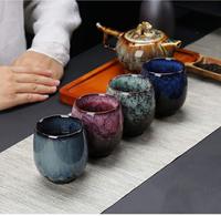 Logo personnalisé de haute qualité glaçure colorée professionnelle 220cc ensemble de tasse à cappuccino latte tasse à café en céramique