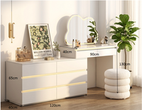 Table de toilette moderne avec miroir pour salon, vente chaude, fabrication directe usine, support OEM&ODM
