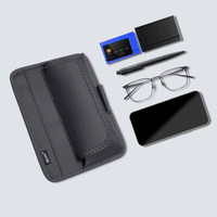 Tempat Penyimpanan Kacamata Visor Organizer Nappa, Slot Kartu Kulit Kokoh Tahan Lama Aman Universal, untuk BMW Toyota Honda