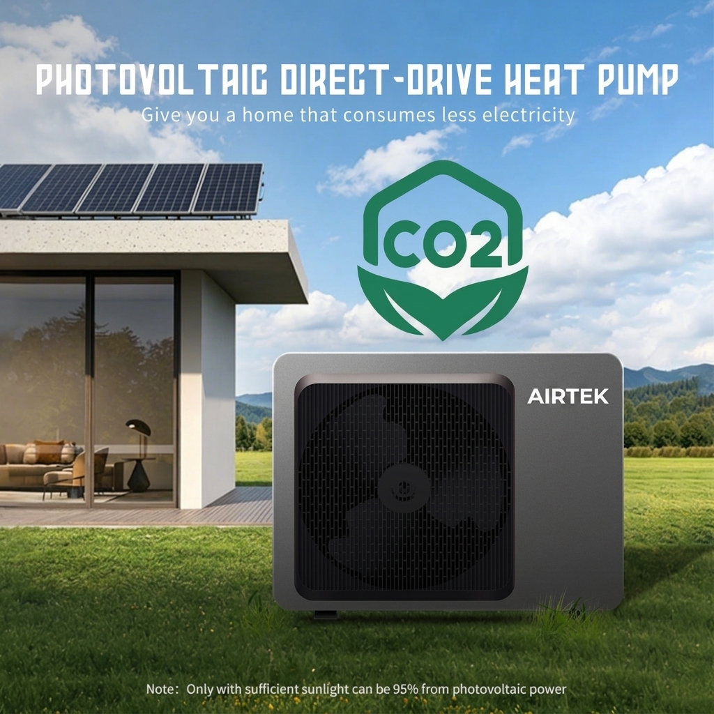 AIRTEK <strong>2026</strong> 220V Floor Heating High Temperature Monoblock CO2 Hot Water <strong>Heat</strong> <strong>Pump</strong> R744