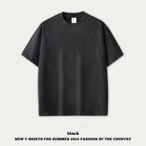 เสื้อยืดผู้ชายผ้าฝ้ายฟอกลายถนนมีหลายสี - Product Image 3