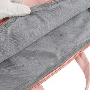 Sac pour ordinateur portable imperméable en Oxford de 15,6 pouces, mallette légère à bandoulière unisexe, élégante, en toile et velours, avec poignée - Product Image 5