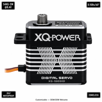 XQ-POWER XQ-S8050D 54kg Servo numérique sans noyau à couple élevé, étanche IP67, engrenage en acier inoxydable pour voiture et camion RC 1/10 1/8
