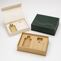Boîte cadeau de parfum cosmétique personnalisée, emballage en carton rigide magnétique de luxe avec plateau d'insertion pour flacons de parfum