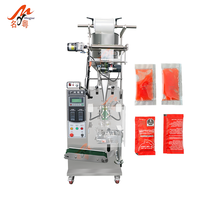 Machine d'emballage verticale automatique à commande PLC pour le remplissage et la fermeture de sachets de liquides (ketchup, confiture, sauce) 1-50 ml