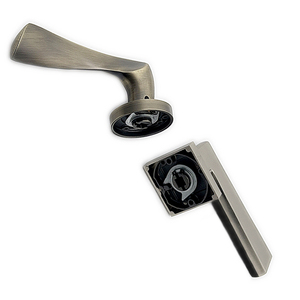 高品质锌杆门把手MTB/MSN彩色玫瑰花结 - Product Image 6