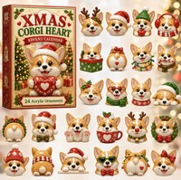 Calendrier de l'Avent Animalier Noël 2026 – Boîte Surprise Jouet Squishy Adorable Anti-Stress – Coffret Cadeau de Fêtes pour Enfants