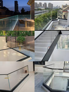 DF vetro guardrail ponte Veranda balaustra balaustra balcone vetro Frameless balaustra corrimano scala canale alluminio vetro ringhiera - Product Image 3
