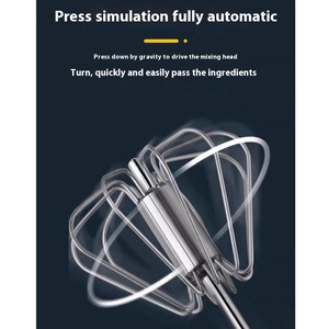 Batidor de Crema Manual/Semiautomático de Acero Inoxidable, Ecológico y Duradero, para Cocina y Repostería, Herramienta Metálica - Product Image 3