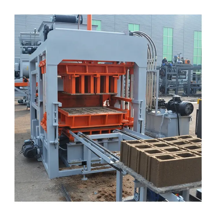 Automatic Block Making Machine Brick Machine for Construction with Factory Price QT6-15 Hollow and Solid Sand Pump Cement 40 HQ