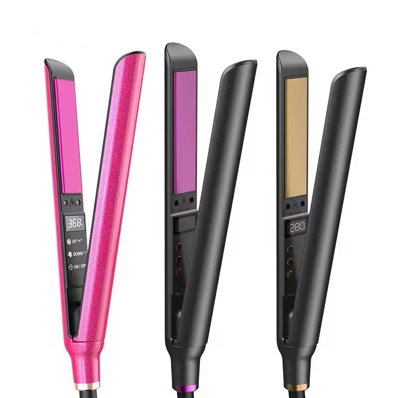 Wholesale New Design Professional flat iron 2 in 1 Hair Straightener Hairstyle Flat Iron Electric Salon Styling Tools