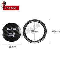 Autocollant de garniture de bouton de démarrage et d'arrêt du moteur pour Mercedes Benz W204 W205 W212 C E Class Accessoires