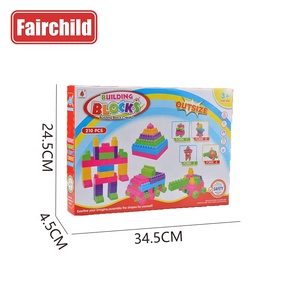Tự Làm Nhựa Đầy Màu Sắc Giáo Dục 210Pcs Khối Đồ Chơi Mềm Máy Xây Dựng Trẻ Em Xây Dựng Khối Bộ - Product Image 6